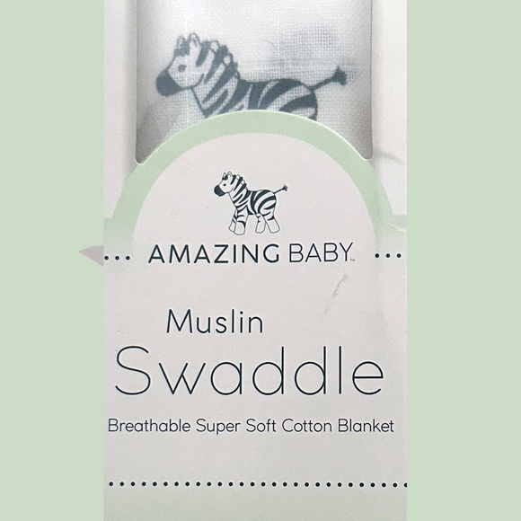 Amazing Baby Muslin Swaddle Multi-Use - 7 Uses Soft Cotton Blanket NEW 46" x 46" - Picture 2 of 13